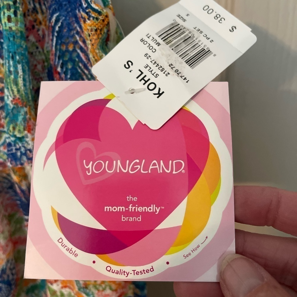 Youngland tropical print high low sundress. NWT - Picture 5 of 11